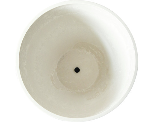 Vue intérieure d''un pot de fleurs avec trou de drainage