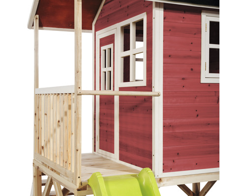 Spielhaus mit Rutsche aus Holz