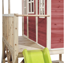 Cabane EXIT Loft 550 bois avec bac à sable, toboggan rouge-thumb-11