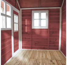 Cabane EXIT Loft 550 bois avec bac à sable, toboggan rouge-thumb-15