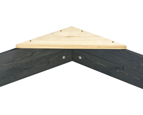 Assemblage d''angle avec construction en bois