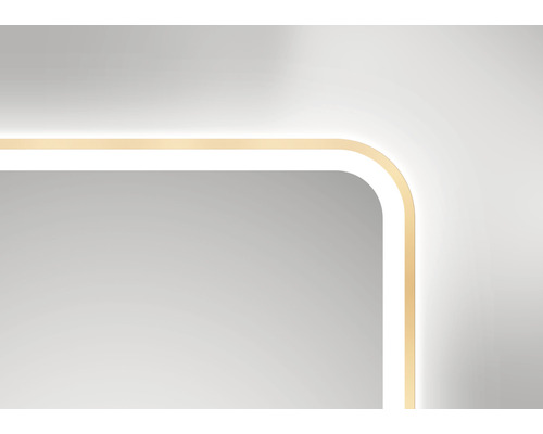 Gros plan d''un luminaire de salle de bains avec des coins arrondis