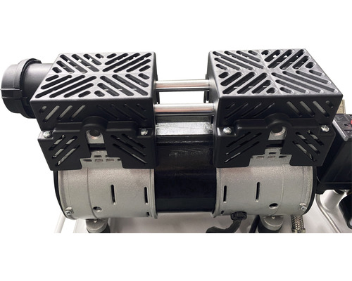 Detailansicht eines Kompressors mit Schutzgehäuse