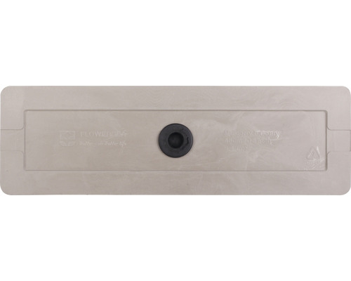 Vue détaillée d''une jardinière rectangulaire avec drain d''eau