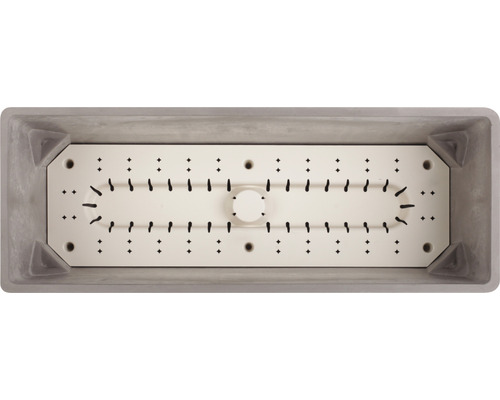 Jardinière avec insert d''irrigation vue de dessus