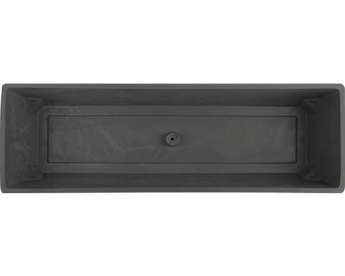 Jardinière rectangulaire en plastique, vue intérieure