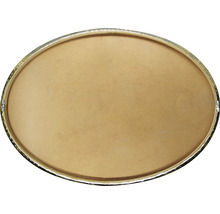 Leinwandbild Oval Kühe am Teich 70x50 cm