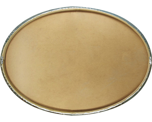 Rückseite eines ovalen Spiegels mit Aufhängung