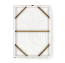 Rückseite einer Leinwand mit Holzrahmen