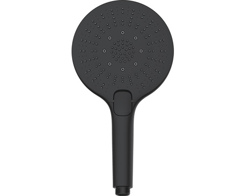 Schwarzer Duschkopf mit Handgriff