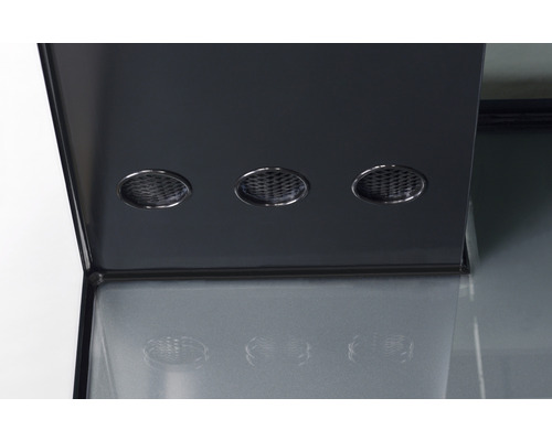 Dunstabzugshaube mit drei runden Leuchten