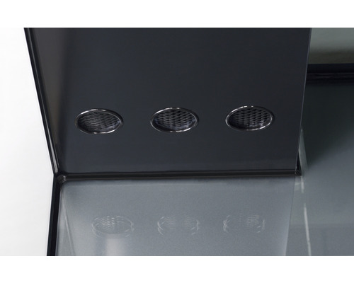 Dunstabzugshaube mit drei runden Leuchten