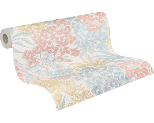 Tapetenrolle mit Blumenmuster