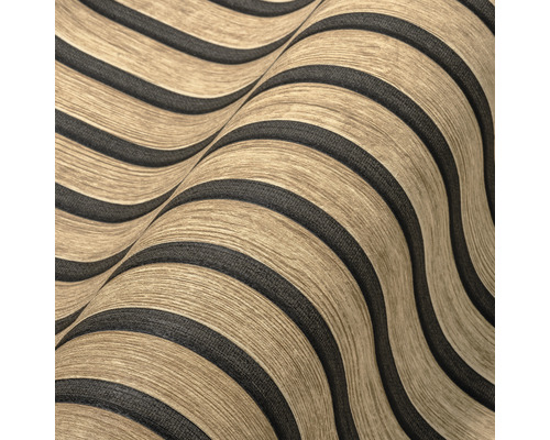 Tapete mit Holzstruktur und Wellenmuster