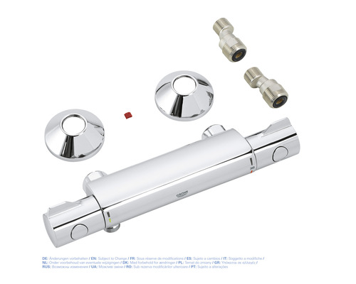 Ensemble de robinetterie de douche Grohe avec rosaces et raccords en S
