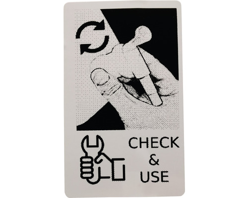 Symbol zur Überprüfung und Verwendung des Artikels