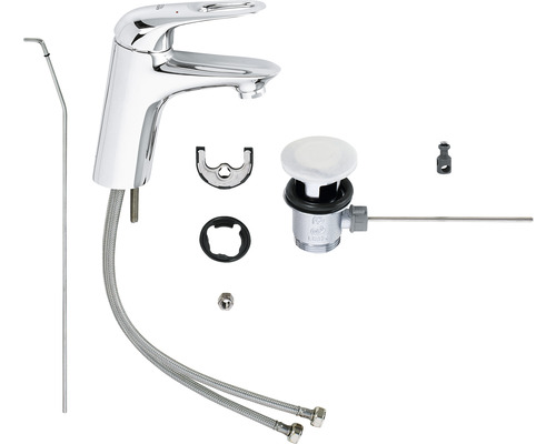 Waschtischarmatur mit Ablaufgarnitur und Zubehör