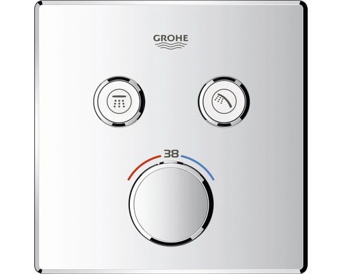 Grohe Logo Duschthermostat mit Kopfbrause und Handbrause