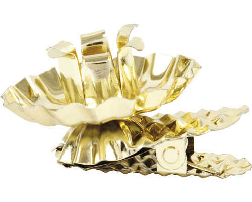 Goldener Kerzenhalter mit Klammer zur Befestigung an Zweigen