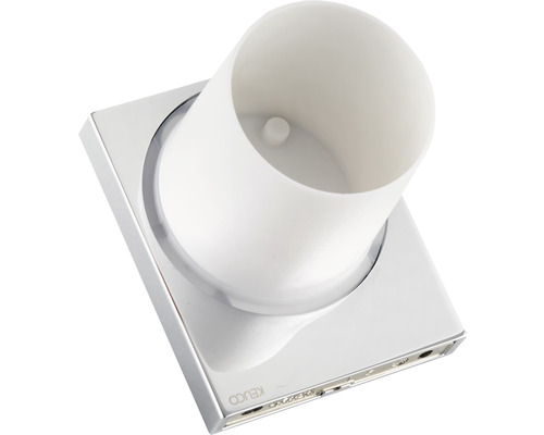 Poubelle cosmétique Keuco avec support carré chromé pour salle de bains
