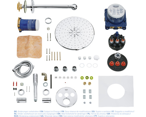Composants du système de douche Grohe Rainshower