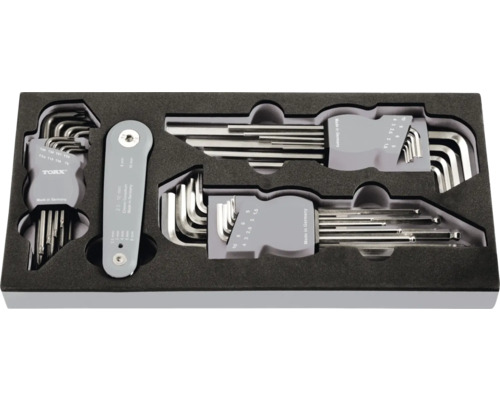 Jeu de clés Allen avec Torx dans une boîte de rangement