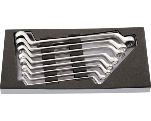 Jeu de clés à cliquet polygonales en coffret de rangement