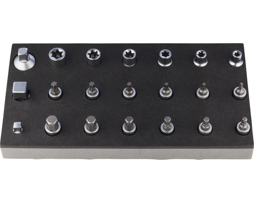 Jeu d''embouts de clé à douille dans un insert en mousse