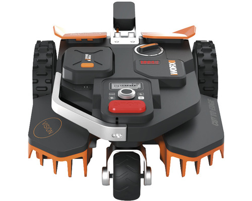 Robot tondeuse Worx vue de face