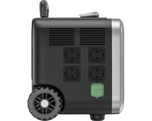 Station d''alimentation portable avec prises et roues