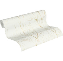 Papier peint intissé 37260-3 Attractive 2 branches beige-or brillant
