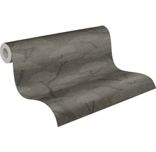 Papier peint intissé 38741-5 Nara arbres bonsaï gris anthracite