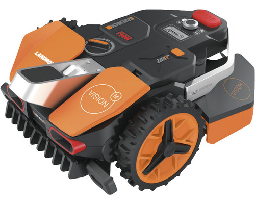 Tondeuse robot sans fil WORX 20V Landroid Vision M800 19cm/800m² avec application, sans câble périphérique WR208E, avec batterie 4Ah et station de charge Robot tondeuse Worx Landroid Vision