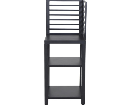 Étagère avec trois surfaces de rangement et dossier