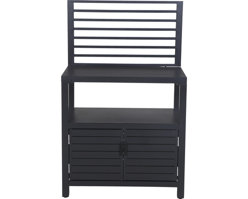 Grilltisch mit Stauraum und Lamellenstruktur