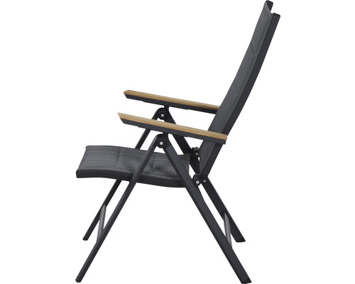 Chaise de jardin avec accoudoirs, pliable
