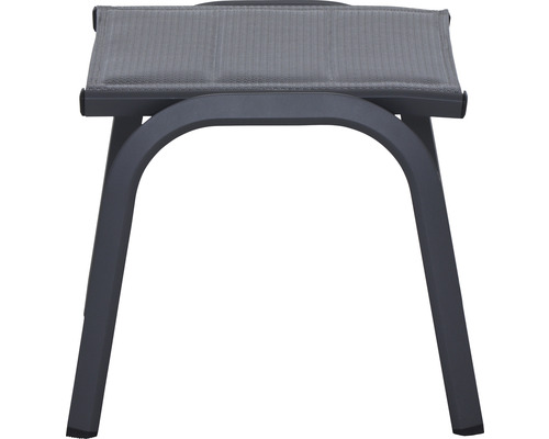 Fußhocker aus Metall und Stoff