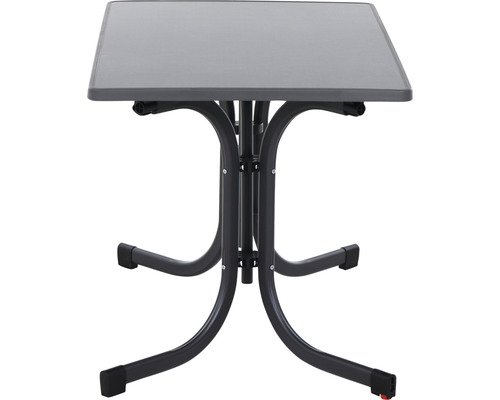 Quadratischer Gartentisch mit Metallgestell