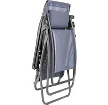 Fauteuil relax pliant avec cadre en acier et revêtement textile