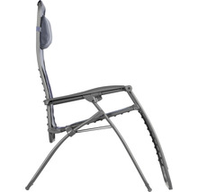 Chaise longue de relaxation avec coussin de tête pour le jardin ou la terrasse