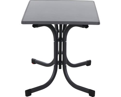 Quadratischer Gartentisch mit Metallgestell