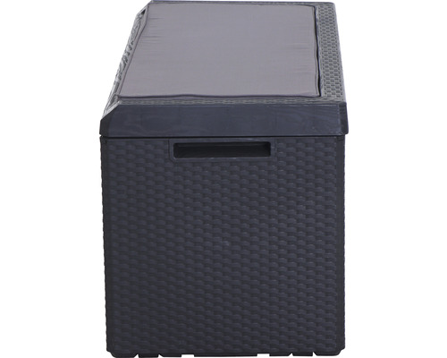 Aufbewahrungsbox aus Kunststoff mit Sitzkissen