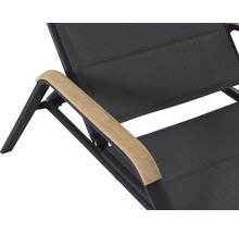 Liege Siena Garden 69,5 x 195 x 108 cm Aluminium Holz Kunststoff grau