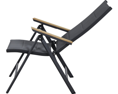 Chaise de jardin pliante en aluminium et bois