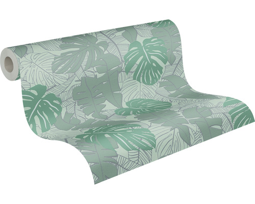 Rouleau de papier peint à motif de feuilles