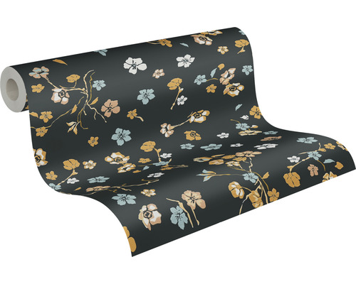 Tapetenrolle mit Blumenmuster