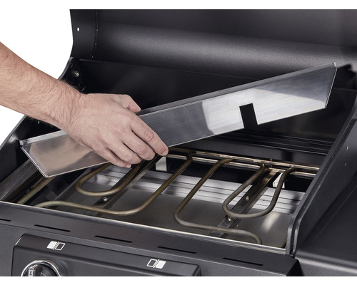 Installation d''un bac de récupération des graisses dans un barbecue électrique