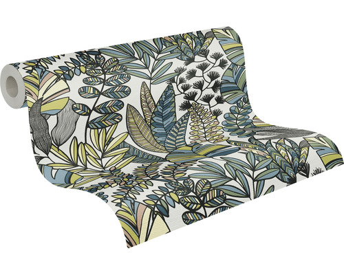 Rouleau de papier peint avec motif de feuilles