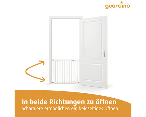 Tür mit beidseitig öffnendem Schutzgitter