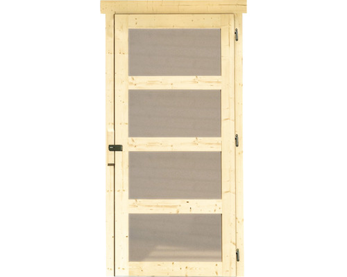 Holztür mit vier Fenstern für Gartenhaus